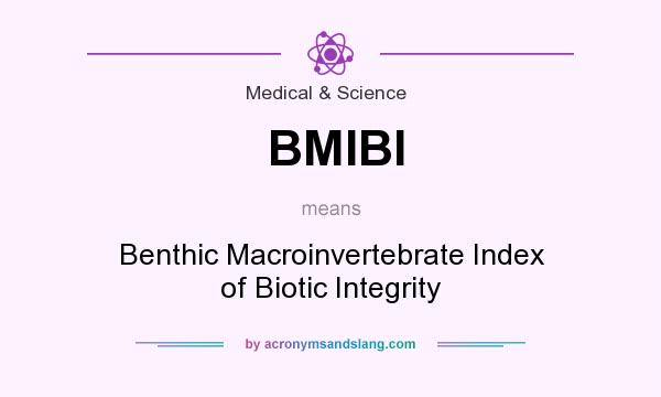 What does BMIBI mean? It stands for Benthic Macroinvertebrate Index of Biotic Integrity