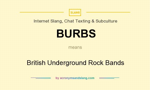 What does BURBS mean? It stands for British Underground Rock Bands