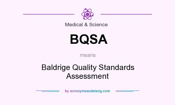 What does BQSA mean? It stands for Baldrige Quality Standards Assessment