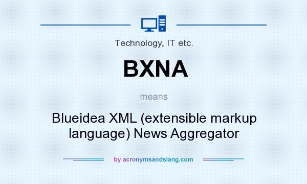 What does BXNA mean? It stands for Blueidea XML (extensible markup language) News Aggregator