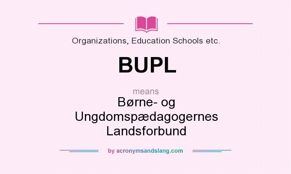 What does BUPL mean? It stands for Børne- og Ungdomspædagogernes Landsforbund