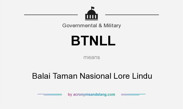 What does BTNLL mean? It stands for Balai Taman Nasional Lore Lindu