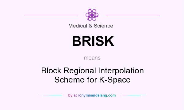 What does BRISK mean? It stands for Block Regional Interpolation Scheme for K-Space