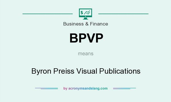 What does BPVP mean? It stands for Byron Preiss Visual Publications