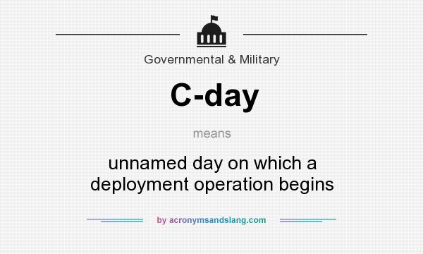 What does C-day mean? It stands for unnamed day on which a deployment operation begins