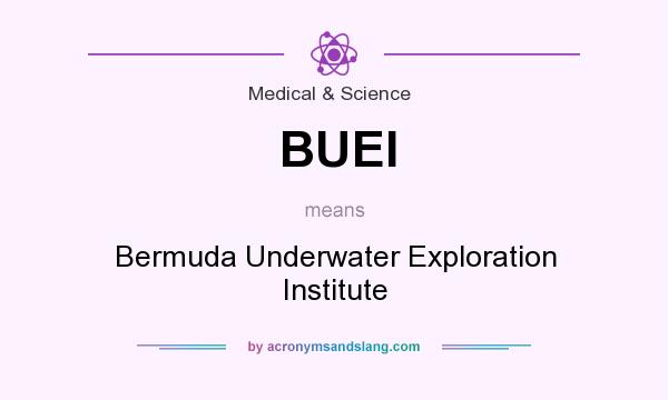 What does BUEI mean? It stands for Bermuda Underwater Exploration Institute