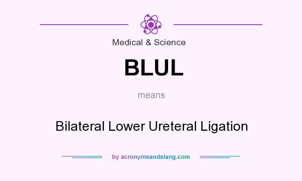 What does BLUL mean? It stands for Bilateral Lower Ureteral Ligation