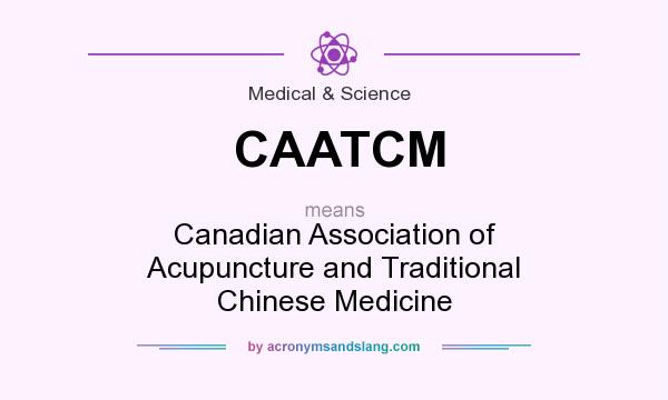 What does CAATCM mean? It stands for Canadian Association of Acupuncture and Traditional Chinese Medicine