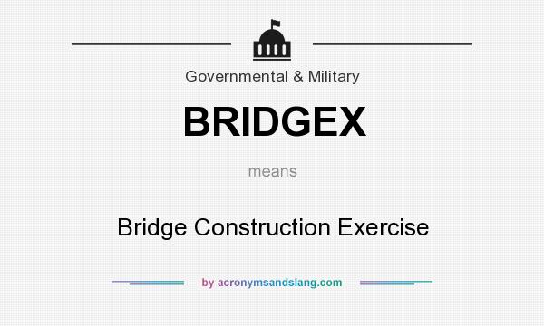 What does BRIDGEX mean? It stands for Bridge Construction Exercise