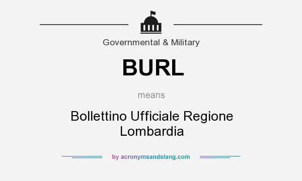 What does BURL mean? It stands for Bollettino Ufficiale Regione Lombardia