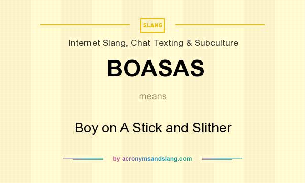 What does BOASAS mean? It stands for Boy on A Stick and Slither
