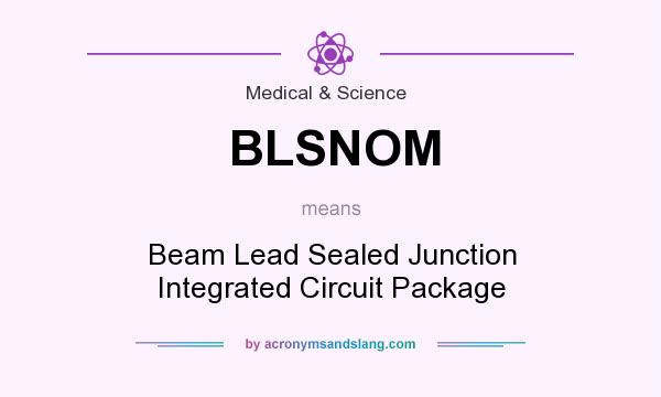 What does BLSNOM mean? It stands for Beam Lead Sealed Junction Integrated Circuit Package