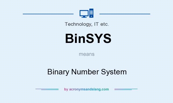 What does BinSYS mean? It stands for Binary Number System