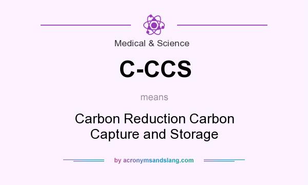 What does C-CCS mean? It stands for Carbon Reduction Carbon Capture and Storage