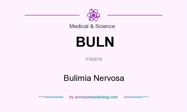 What does BULN mean? It stands for Bulimia Nervosa