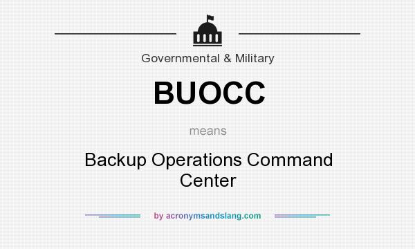 What does BUOCC mean? It stands for Backup Operations Command Center