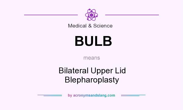 What does BULB mean? It stands for Bilateral Upper Lid Blepharoplasty