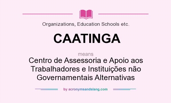 What does CAATINGA mean? It stands for Centro de Assessoria e Apoio aos Trabalhadores e Instituições não Governamentais Alternativas