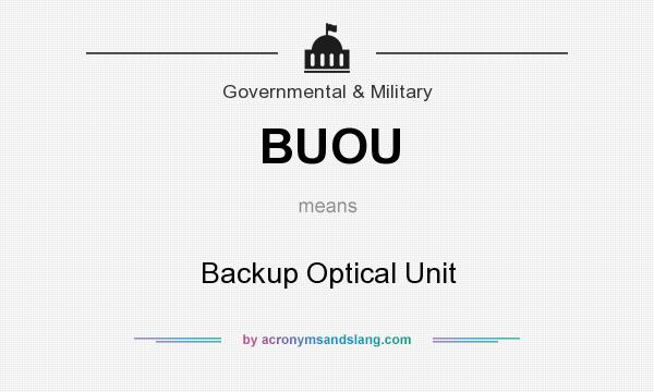 What does BUOU mean? It stands for Backup Optical Unit
