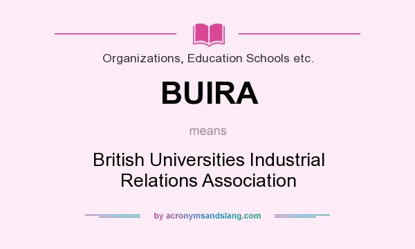 What does BUIRA mean? It stands for British Universities Industrial Relations Association
