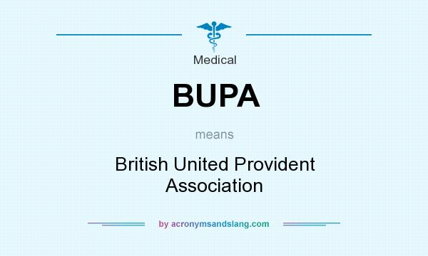 What does BUPA mean? It stands for British United Provident Association