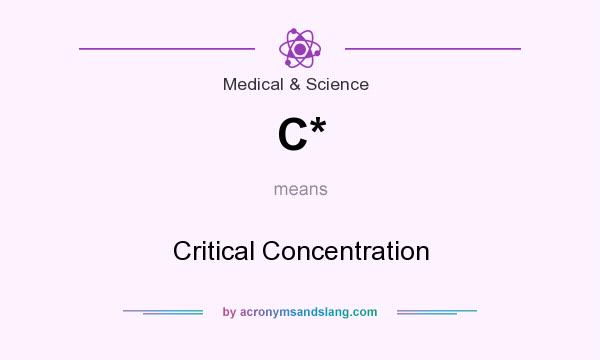 What does C* mean? It stands for Critical Concentration