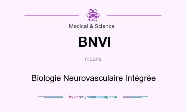 What does BNVI mean? It stands for Biologie Neurovasculaire Intégrée