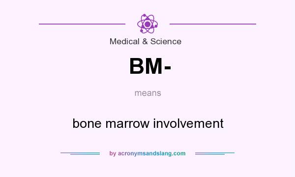 What does BM- mean? It stands for bone marrow involvement
