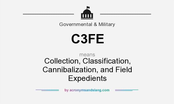 What does C3FE mean? It stands for Collection, Classification, Cannibalization, and Field Expedients