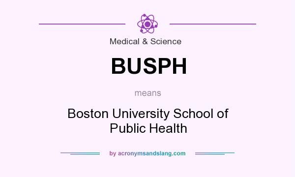 What does BUSPH mean? It stands for Boston University School of Public Health