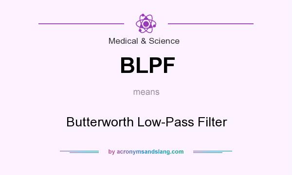 What does BLPF mean? It stands for Butterworth Low-Pass Filter