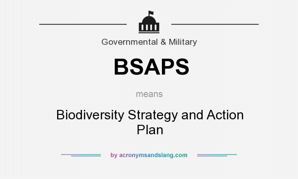 What does BSAPS mean? It stands for Biodiversity Strategy and Action Plan