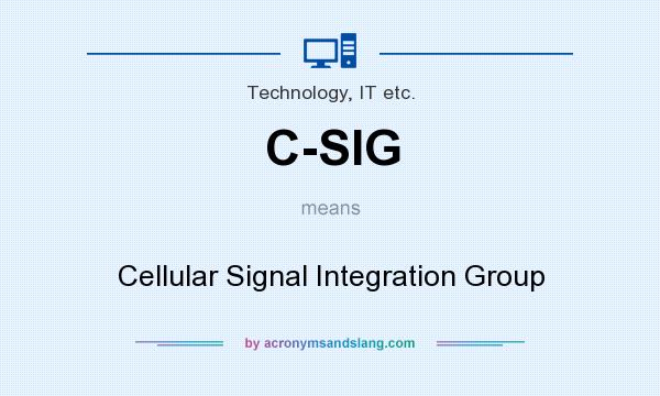 What does C-SIG mean? It stands for Cellular Signal Integration Group