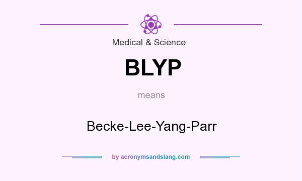 What does BLYP mean? It stands for Becke-Lee-Yang-Parr