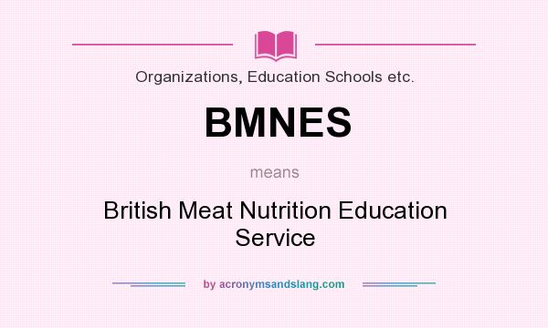 What does BMNES mean? It stands for British Meat Nutrition Education Service