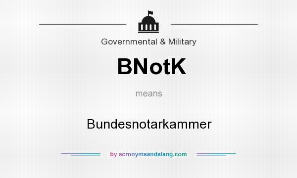 What does BNotK mean? It stands for Bundesnotarkammer