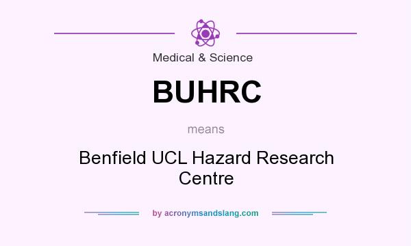 What does BUHRC mean? It stands for Benfield UCL Hazard Research Centre