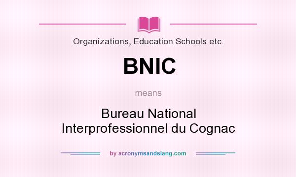 What does BNIC mean? It stands for Bureau National Interprofessionnel du Cognac