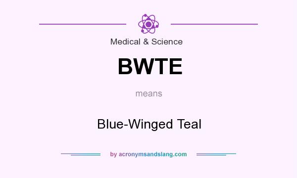 What does BWTE mean? It stands for Blue-Winged Teal