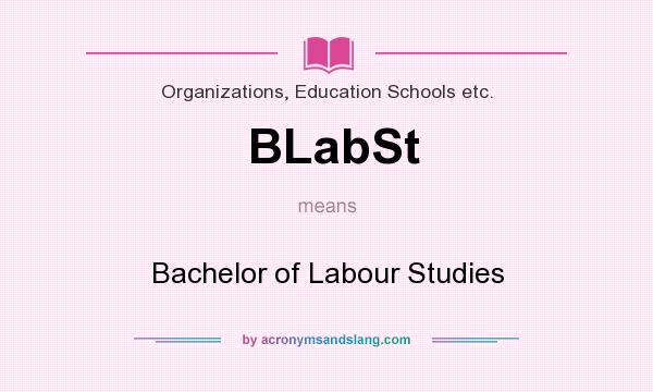What does BLabSt mean? It stands for Bachelor of Labour Studies