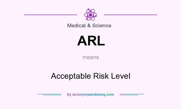 What does ARL mean? It stands for Acceptable Risk Level