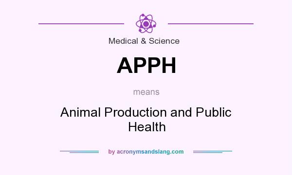 What does APPH mean? It stands for Animal Production and Public Health