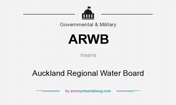 What does ARWB mean? It stands for Auckland Regional Water Board