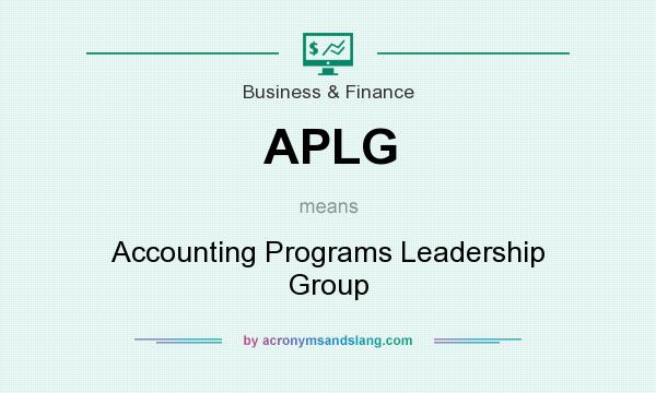 What does APLG mean? It stands for Accounting Programs Leadership Group