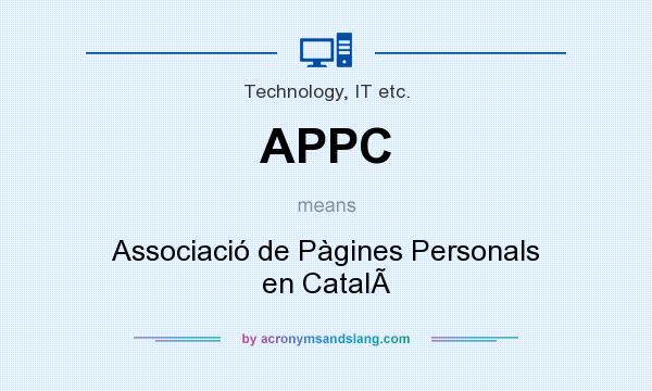 What does APPC mean? It stands for Associació de Pàgines Personals en Catal