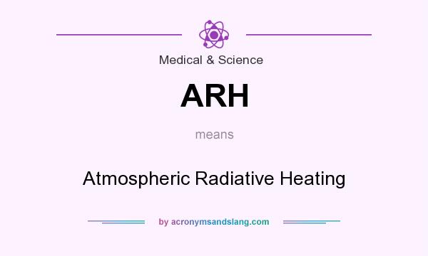 What does ARH mean? It stands for Atmospheric Radiative Heating