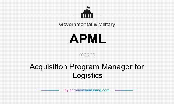What does APML mean? It stands for Acquisition Program Manager for Logistics