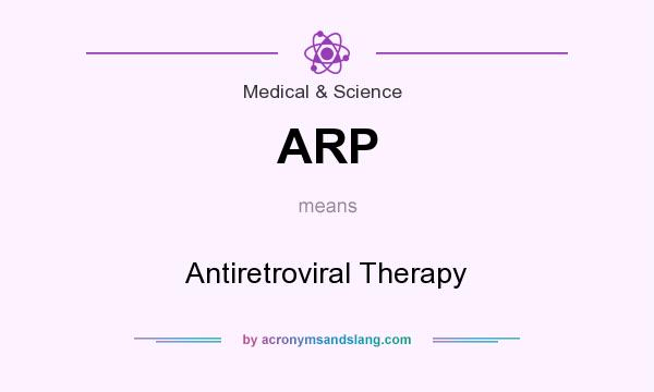 What does ARP mean? It stands for Antiretroviral Therapy