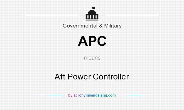 What does APC mean? It stands for Aft Power Controller