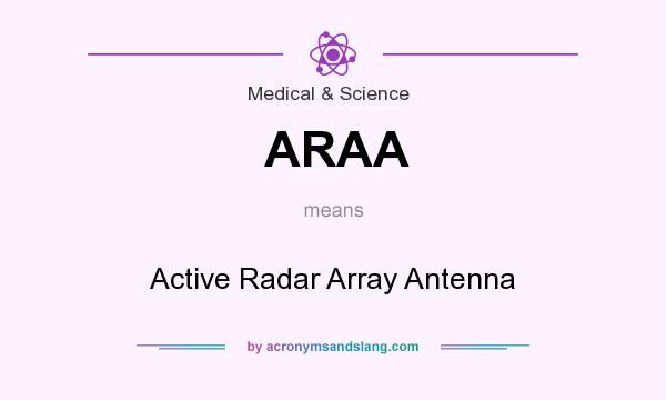 What does ARAA mean? It stands for Active Radar Array Antenna